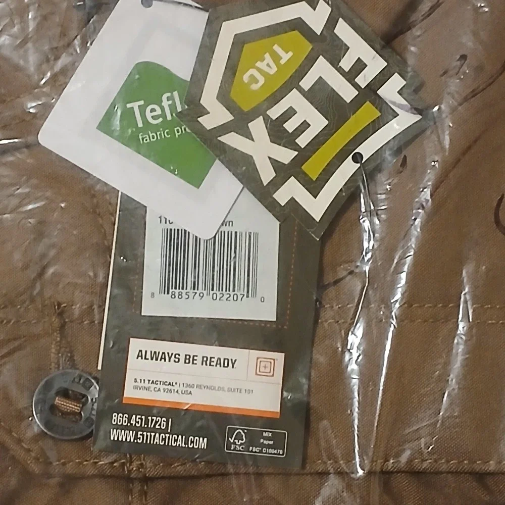 5.11 Tactical Apex Pant 74434 Battle Brown Mens 32x30 Straight Fit Flex-Tac NWT
